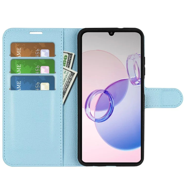 For Xiaomi Redmi 13C 5G / Redmi 13R 5G Case Leather Phone Cover Litchi Texture