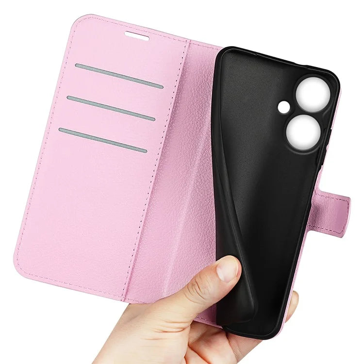 For Xiaomi Redmi 13C 5G / Redmi 13R 5G Case Leather Phone Cover Litchi Texture