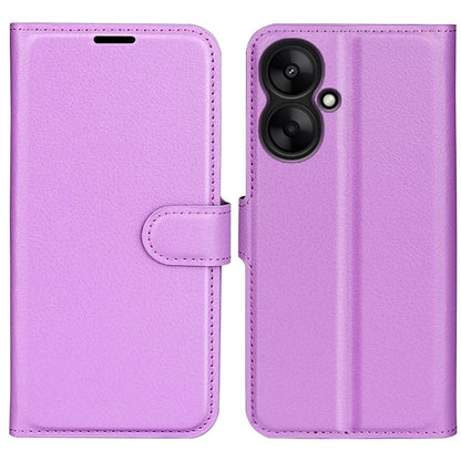 For Xiaomi Redmi 13C 5G / Redmi 13R 5G Case Leather Phone Cover Litchi Texture