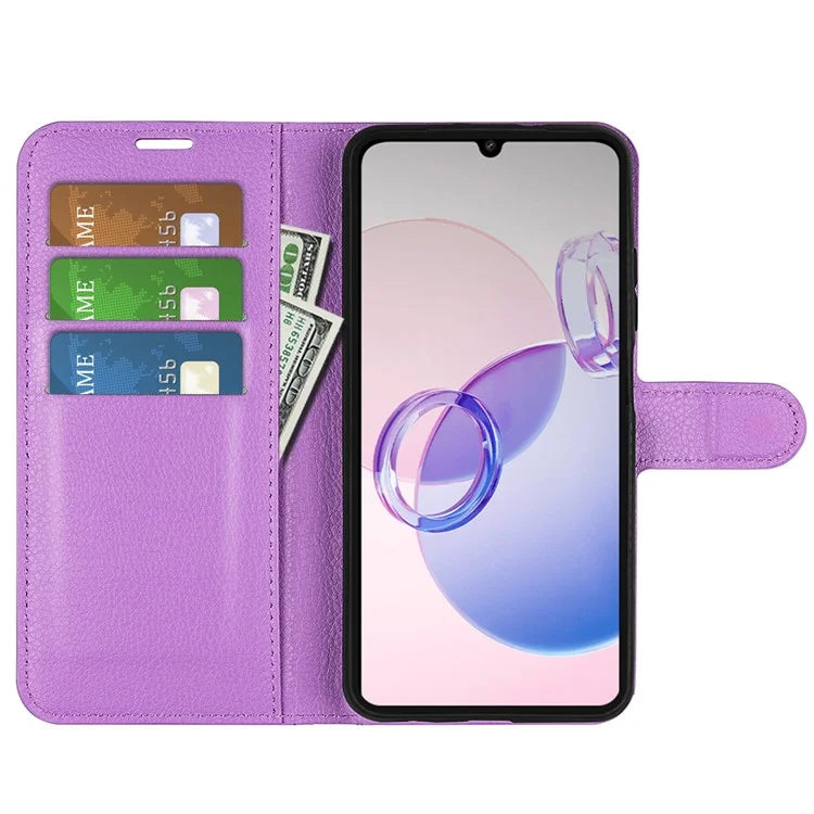 For Xiaomi Redmi 13C 5G / Redmi 13R 5G Case Leather Phone Cover Litchi Texture