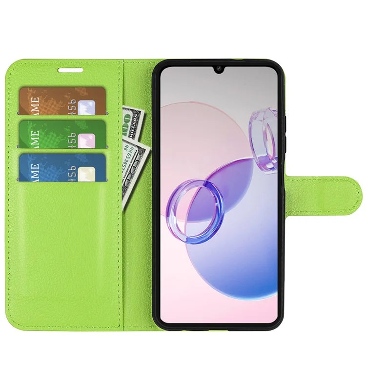 For Xiaomi Redmi 13C 5G / Redmi 13R 5G Case Leather Phone Cover Litchi Texture