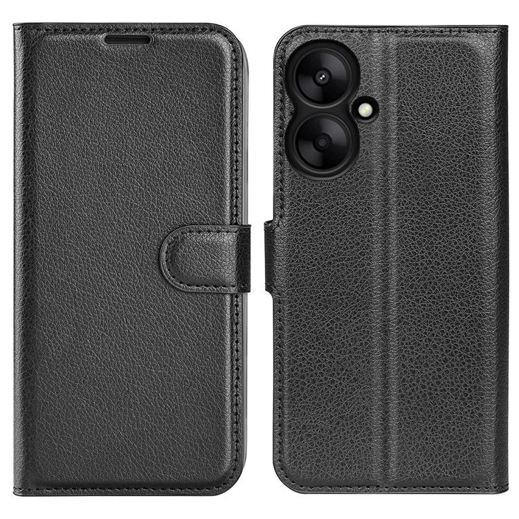 For Xiaomi Redmi 13C 5G / Redmi 13R 5G Case Leather Phone Cover Litchi Texture