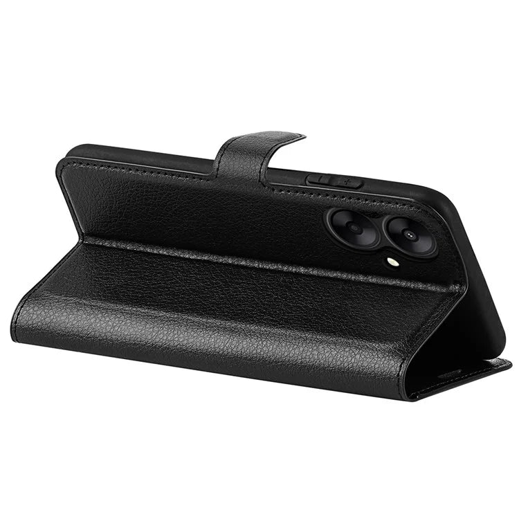 For Xiaomi Redmi 13C 5G / Redmi 13R 5G Case Leather Phone Cover Litchi Texture