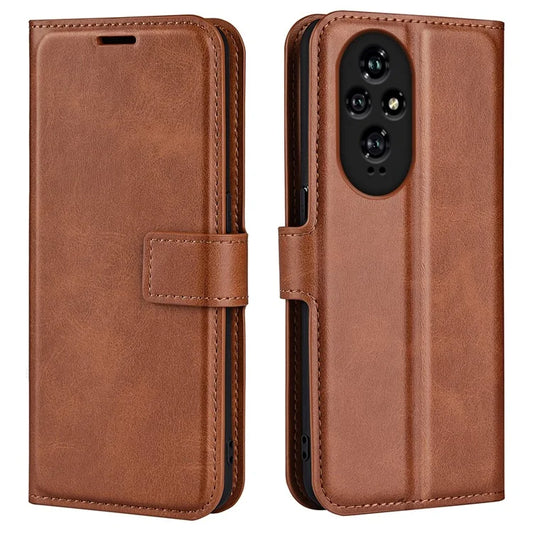 For Honor 200 5G Case Calf Texture PU Leather Phone Cover Magnetic Clasp Stand