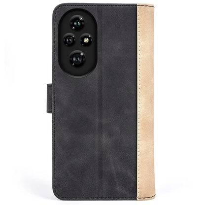 For Honor 200 Pro 5G Case Flip Splicing Leather Phone Cover