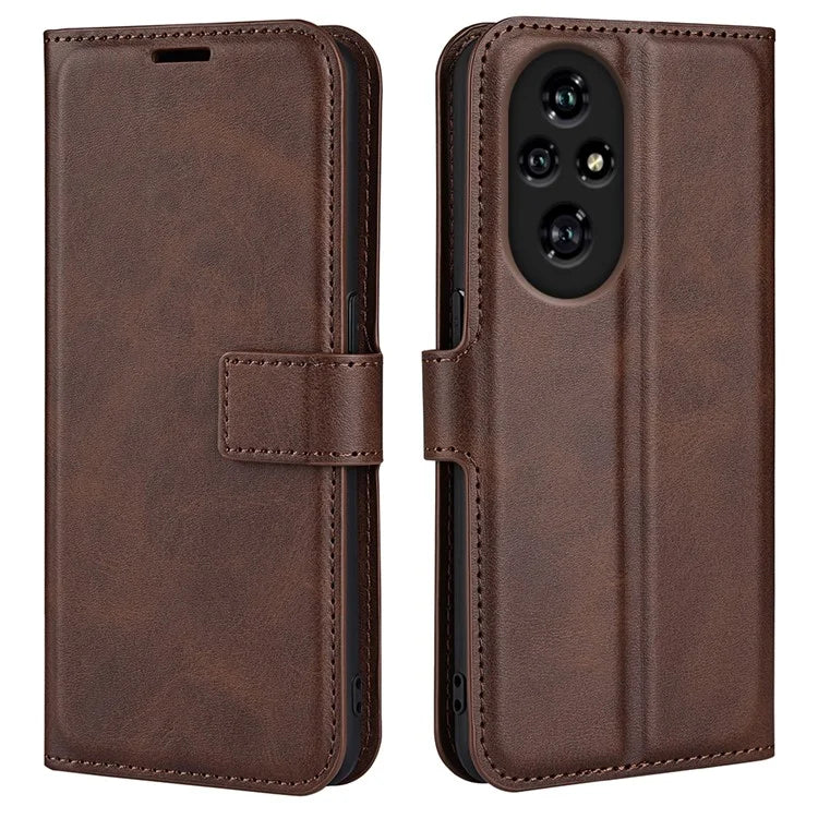 For Honor 200 Pro 5G Case Magnetic Clasp Shockproof Leather Phone Cover Calf Texture