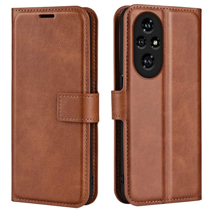 For Honor 200 Pro 5G Case Magnetic Clasp Shockproof Leather Phone Cover Calf Texture