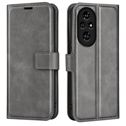 For Honor 200 Pro 5G Case Magnetic Clasp Shockproof Leather Phone Cover Calf Texture