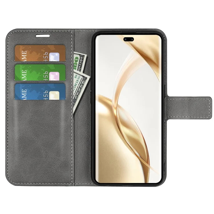 For Honor 200 Pro 5G Case Magnetic Clasp Shockproof Leather Phone Cover Calf Texture
