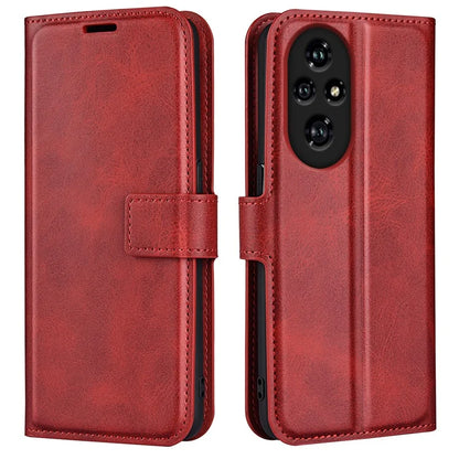 For Honor 200 Pro 5G Case Magnetic Clasp Shockproof Leather Phone Cover Calf Texture