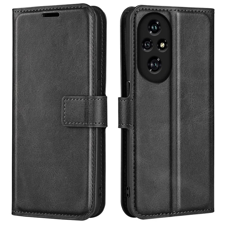 For Honor 200 Pro 5G Case Magnetic Clasp Shockproof Leather Phone Cover Calf Texture