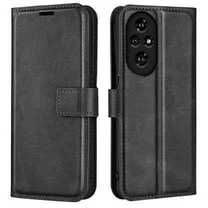 For Honor 200 Pro 5G Case Magnetic Clasp Shockproof Leather Phone Cover Calf Texture