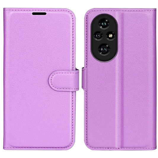 For Honor 200 Pro 5G Case Litchi Texture Leather Phone Cover Card Slot Magnetic Clasp