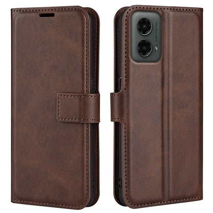 For Motorola Moto G 5G (2024) Wallet Case Calf Texture Leather Phone Cover