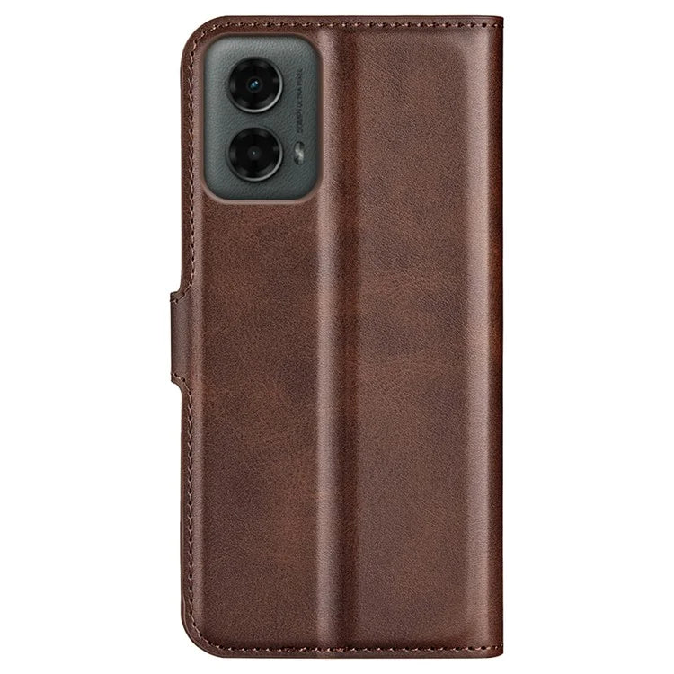 For Motorola Moto G 5G (2024) Wallet Case Calf Texture Leather Phone Cover