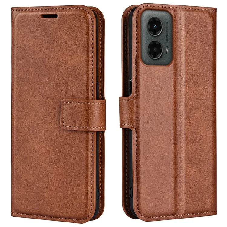 For Motorola Moto G 5G (2024) Wallet Case Calf Texture Leather Phone Cover