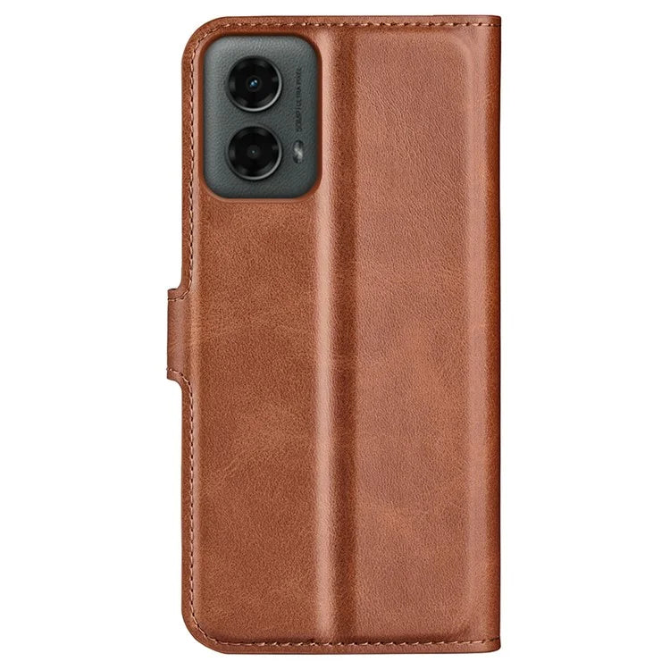 For Motorola Moto G 5G (2024) Wallet Case Calf Texture Leather Phone Cover