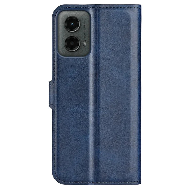 For Motorola Moto G 5G (2024) Wallet Case Calf Texture Leather Phone Cover