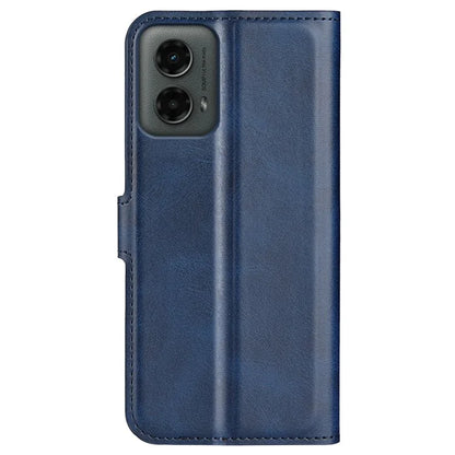 For Motorola Moto G 5G (2024) Wallet Case Calf Texture Leather Phone Cover