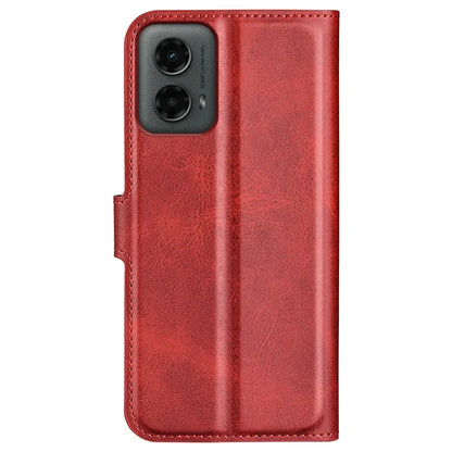 For Motorola Moto G 5G (2024) Wallet Case Calf Texture Leather Phone Cover
