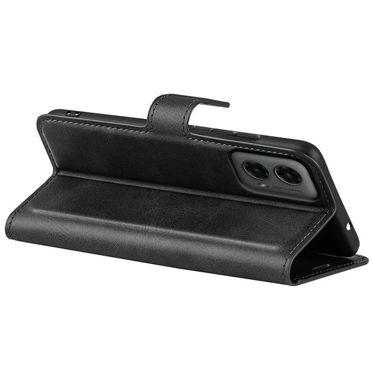 For Motorola Moto G 5G (2024) Wallet Case Calf Texture Leather Phone Cover