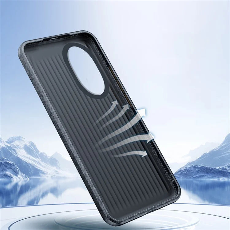 For Honor 200 5G Phone Case Metal Lens Frame PU Leather+TPU Shockproof Cover