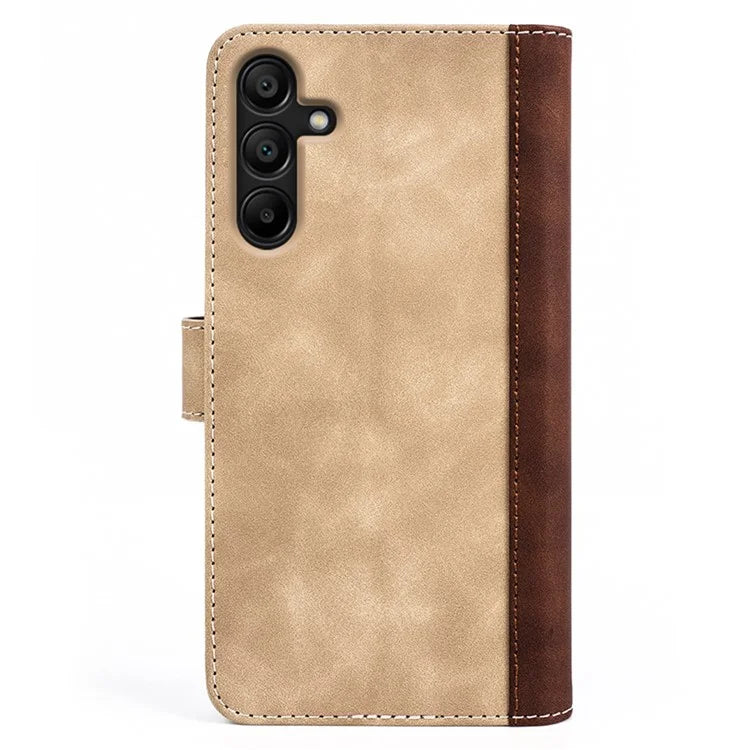 For Samsung Galaxy M15 5G Case Dual Color Splicing Phone Leather Cover