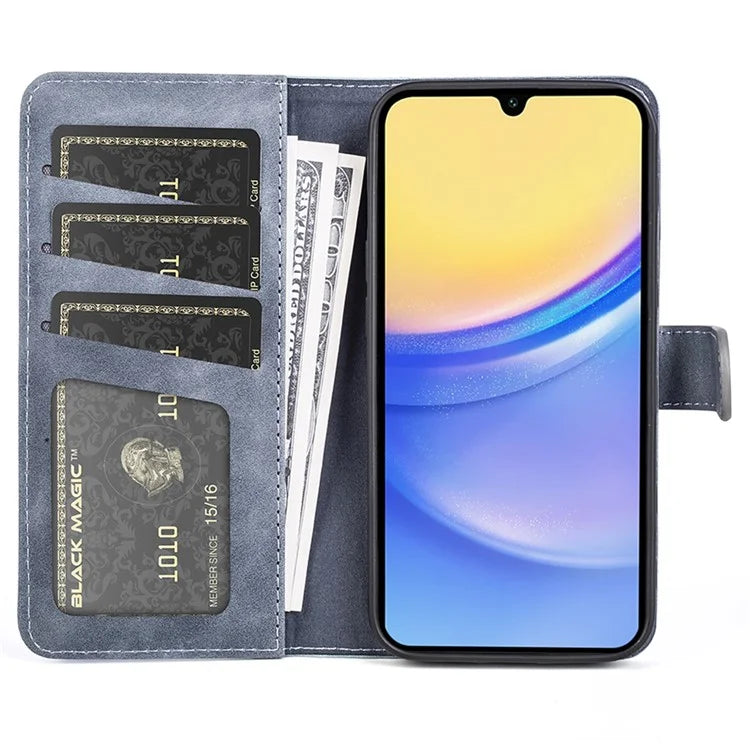 For Samsung Galaxy M15 5G Case Dual Color Splicing Phone Leather Cover