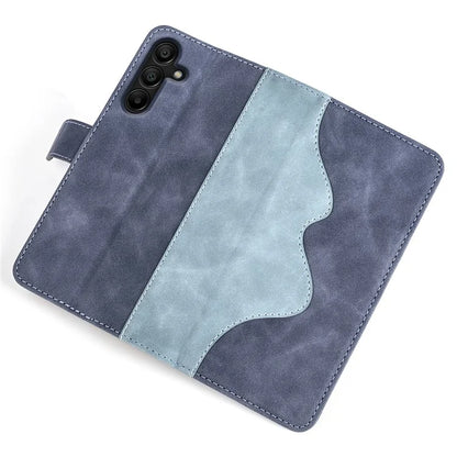 For Samsung Galaxy M15 5G Case Dual Color Splicing Phone Leather Cover
