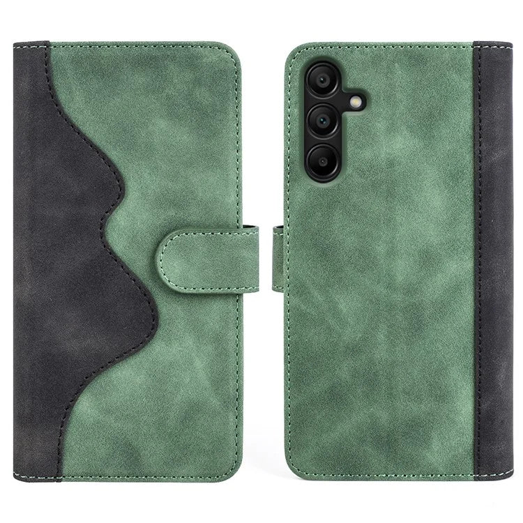 For Samsung Galaxy M15 5G Case Dual Color Splicing Phone Leather Cover
