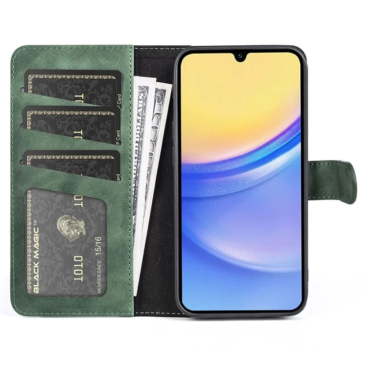 For Samsung Galaxy M15 5G Case Dual Color Splicing Phone Leather Cover