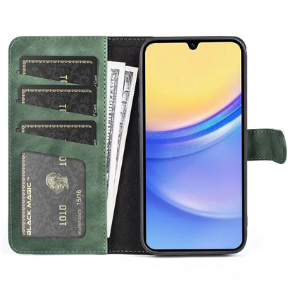 For Samsung Galaxy M15 5G Case Dual Color Splicing Phone Leather Cover