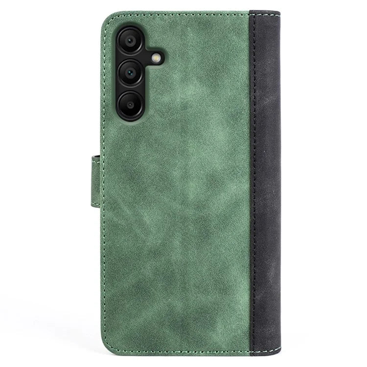 For Samsung Galaxy M15 5G Case Dual Color Splicing Phone Leather Cover