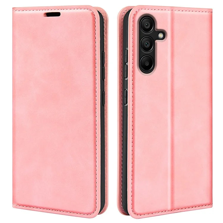 For Samsung Galaxy M15 5G Case Skin Feel Anti-Scratch Leather Wallet Phone Cover