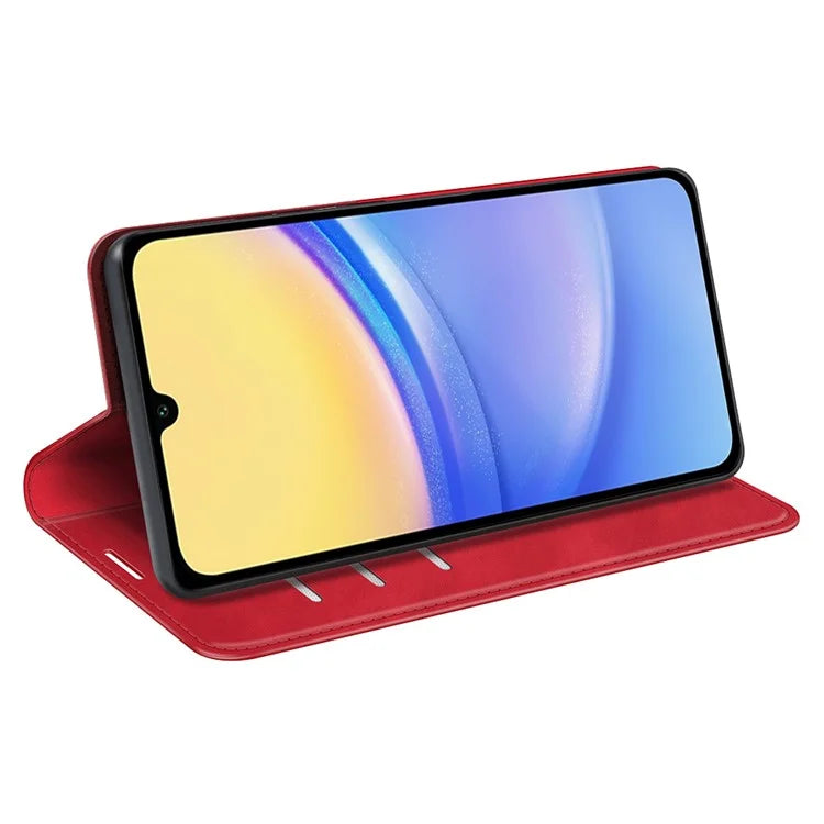 For Samsung Galaxy M15 5G Case Skin Feel Anti-Scratch Leather Wallet Phone Cover