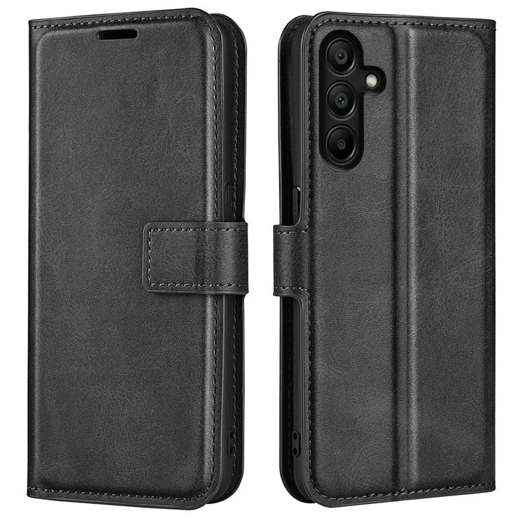For Samsung Galaxy M15 5G Case Leather Magnetic Clasp Wallet Phone Cover Calf Texture