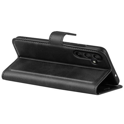 For Samsung Galaxy M15 5G Case Leather Magnetic Clasp Wallet Phone Cover Calf Texture