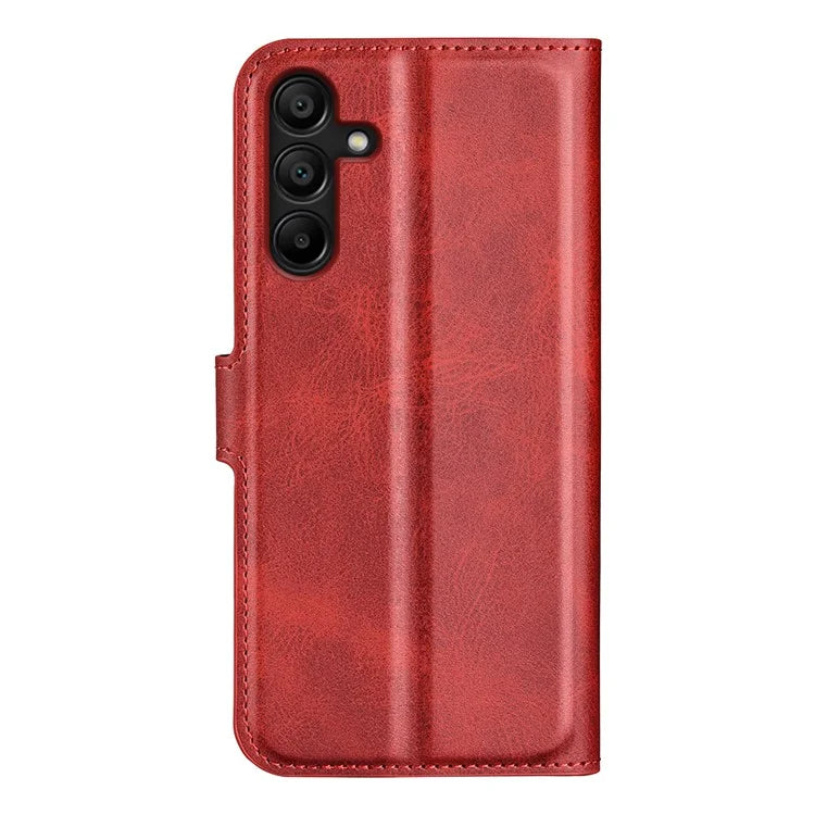 For Samsung Galaxy M15 5G Case Leather Magnetic Clasp Wallet Phone Cover Calf Texture