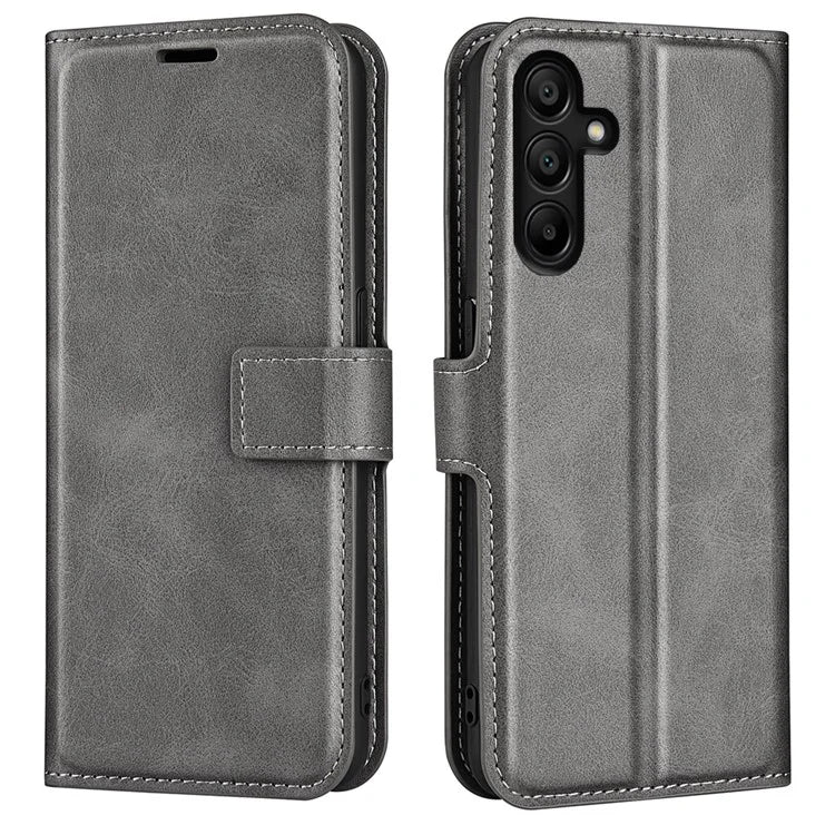 For Samsung Galaxy M15 5G Case Leather Magnetic Clasp Wallet Phone Cover Calf Texture