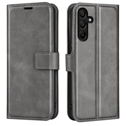 For Samsung Galaxy M15 5G Case Leather Magnetic Clasp Wallet Phone Cover Calf Texture