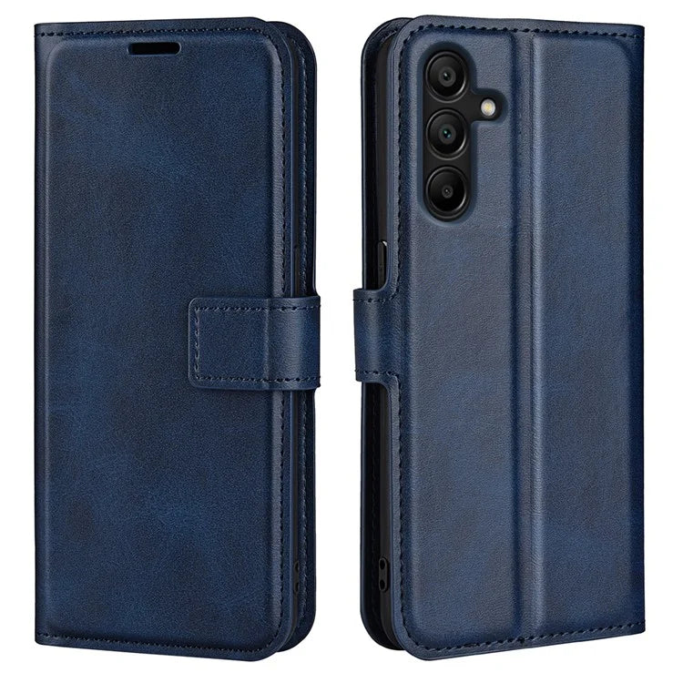 For Samsung Galaxy M15 5G Case Leather Magnetic Clasp Wallet Phone Cover Calf Texture
