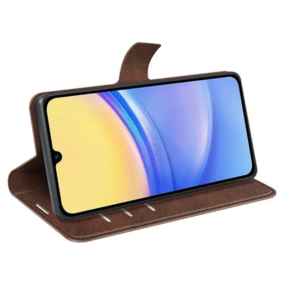 For Samsung Galaxy M15 5G Case Leather Magnetic Clasp Wallet Phone Cover Calf Texture
