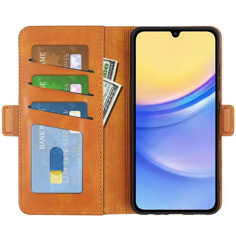 For Samsung Galaxy M15 5G Case PU Leather Wallet Card Slots Phone Cover