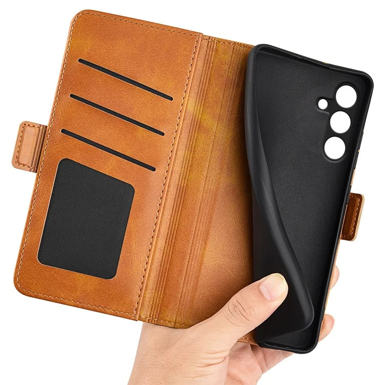 For Samsung Galaxy M15 5G Case PU Leather Wallet Card Slots Phone Cover