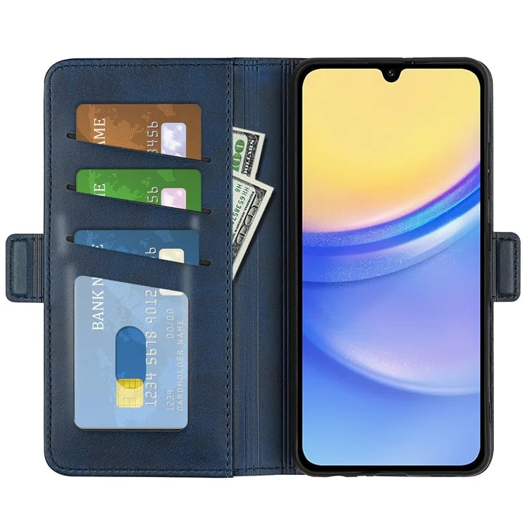 For Samsung Galaxy M15 5G Case PU Leather Wallet Card Slots Phone Cover