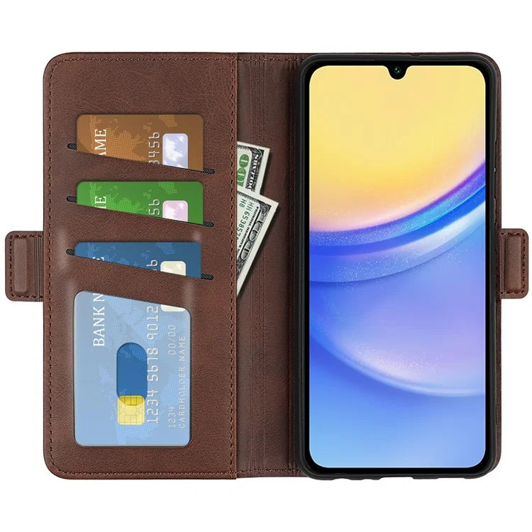 For Samsung Galaxy M15 5G Case PU Leather Wallet Card Slots Phone Cover