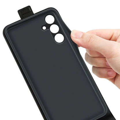 For Samsung Galaxy M15 5G Case Vertical Flip Card Slots Leather Phone Cover