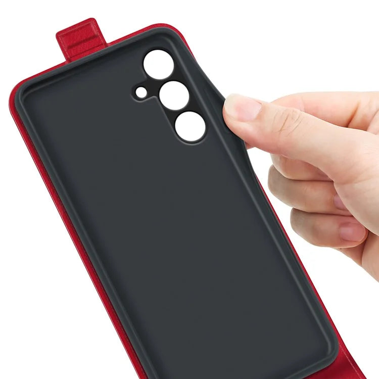 For Samsung Galaxy M15 5G Case Vertical Flip Card Slots Leather Phone Cover