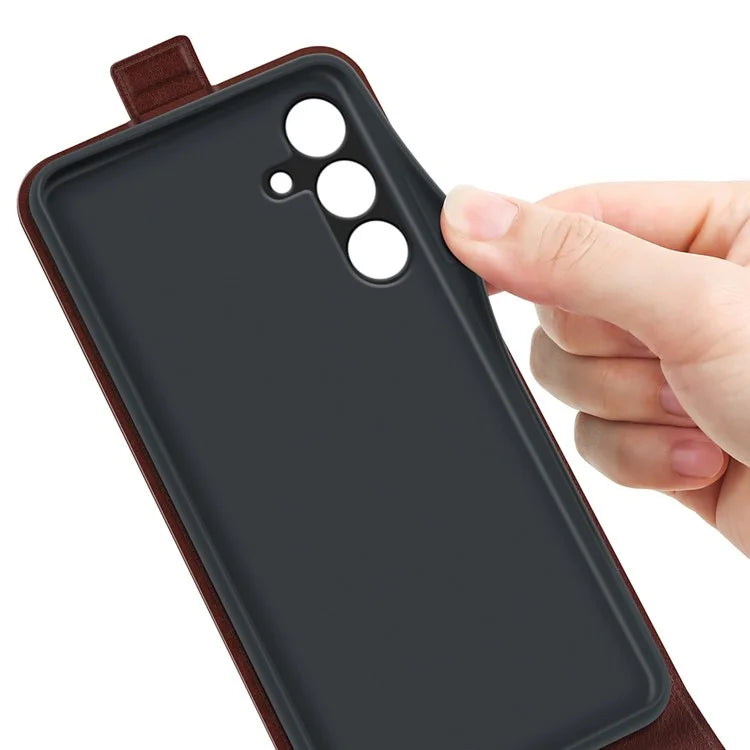 For Samsung Galaxy M15 5G Case Vertical Flip Card Slots Leather Phone Cover