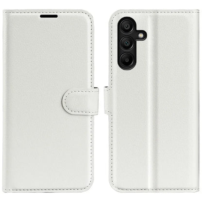 For Samsung Galaxy M15 5G Case Litchi Texture Leather Phone Cover Card Slot Magnetic Clasp